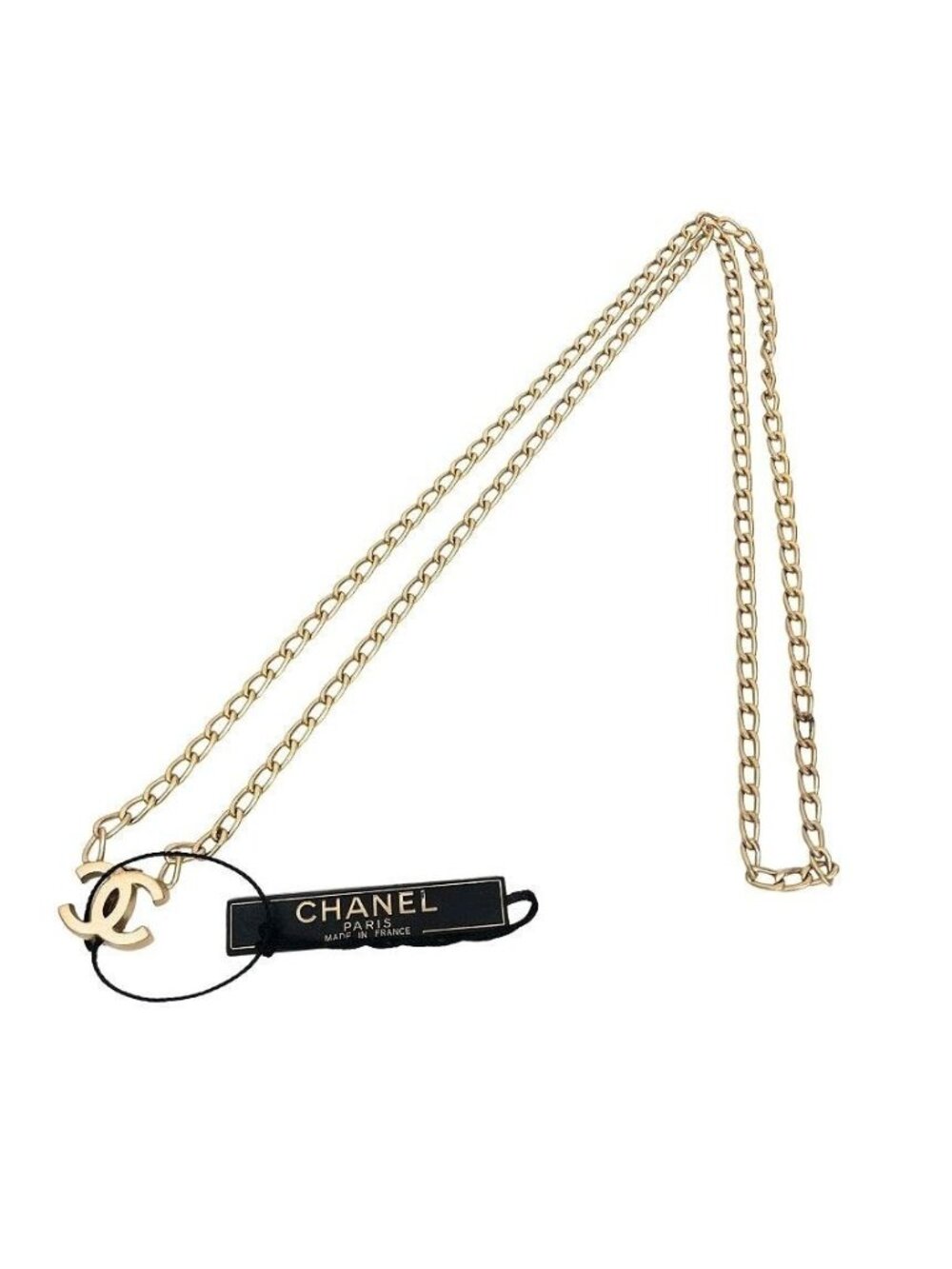 Chanel CC Logo Gold Chain Long Strap Necklace 03P